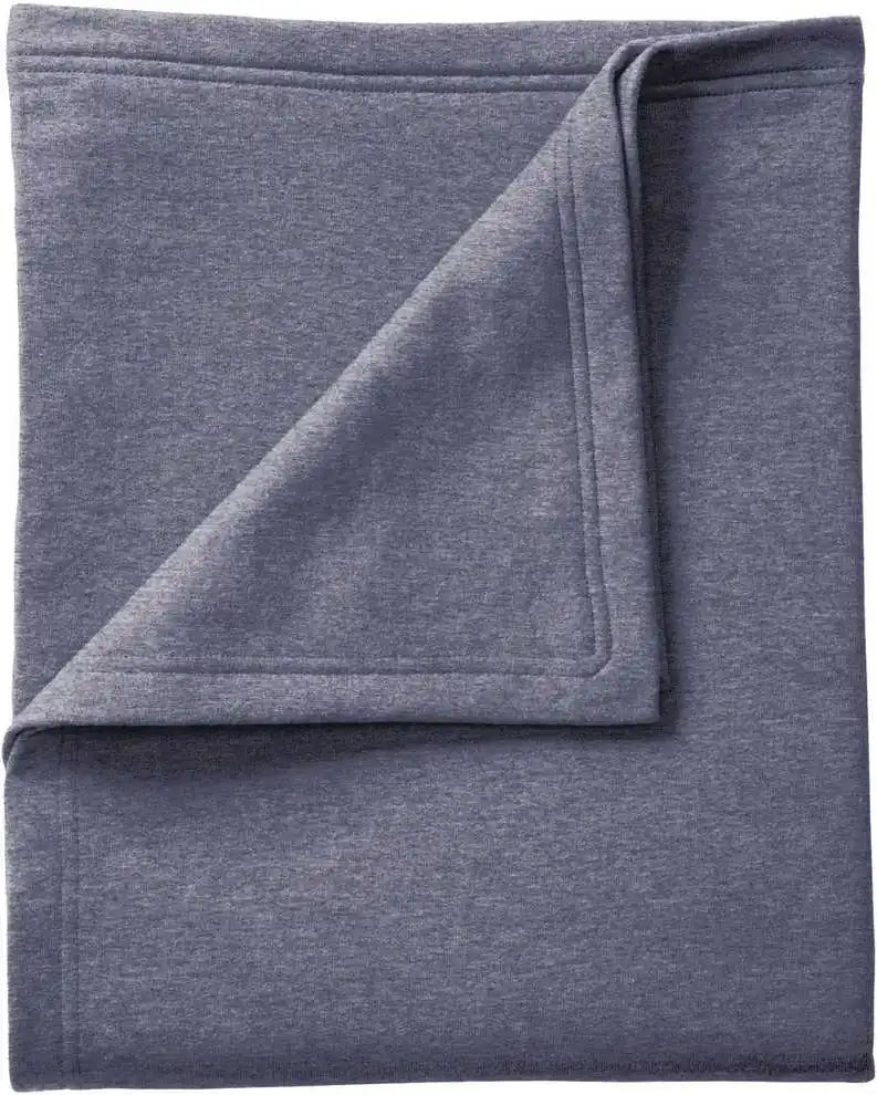 Port &amp; Company Bp78 Core Fleece Sweatshirt Blanket Heather Navy / one Size Fits Most