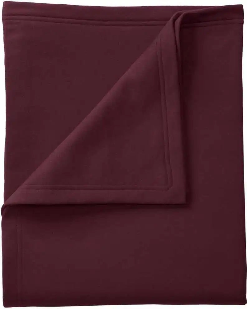 Port &amp; Company Bp78 Core Fleece Sweatshirt Blanket Maroon / one Size Fits Most