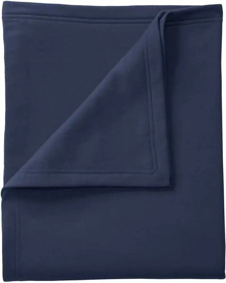Port &amp; Company Bp78 Core Fleece Sweatshirt Blanket Navy / one Size Fits Most