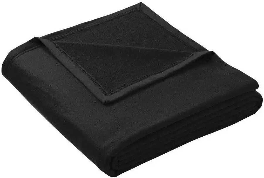 Port & Company Bp79 Oversized Core Fleece Sweatshirt Blanket - Jet Black - Osfm