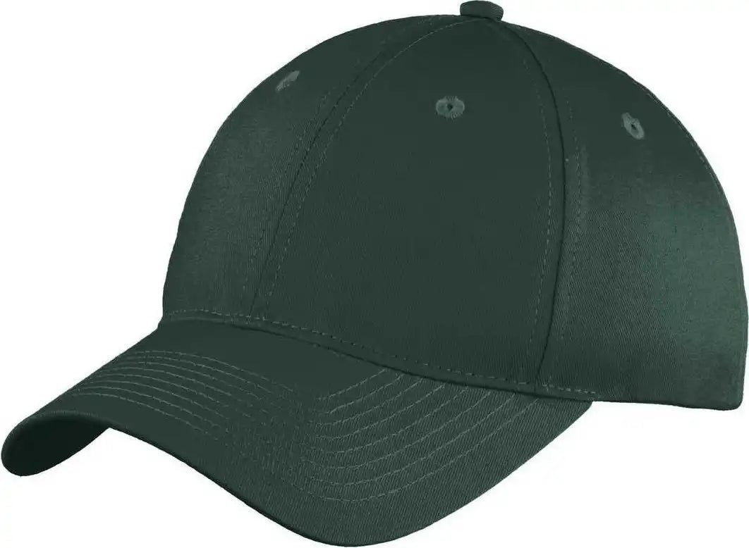 Port &amp; Company C914 Six Panel Unstructured Twill Cap Hunter Forest / one Size Fits Most