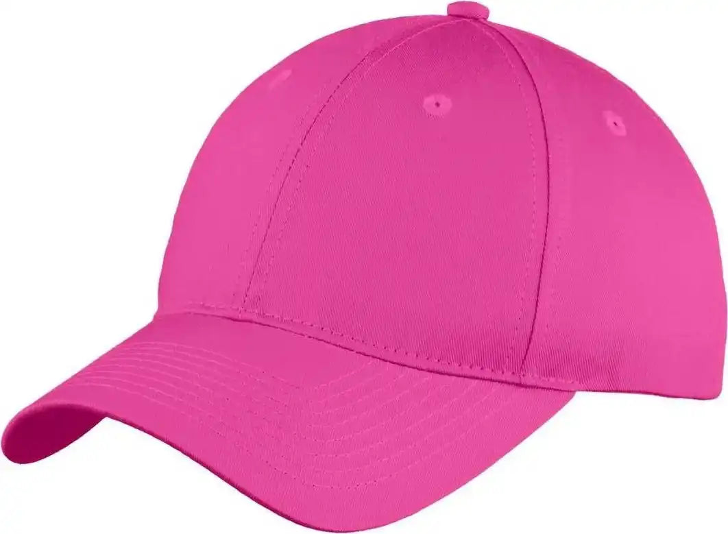 Port &amp; Company C914 Six Panel Unstructured Twill Cap Sangria Cardinal / one Size Fits Most