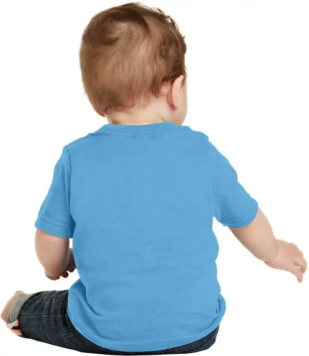 Port &amp; Company Car54i Infant Core Cotton Tee Aquatic Blue