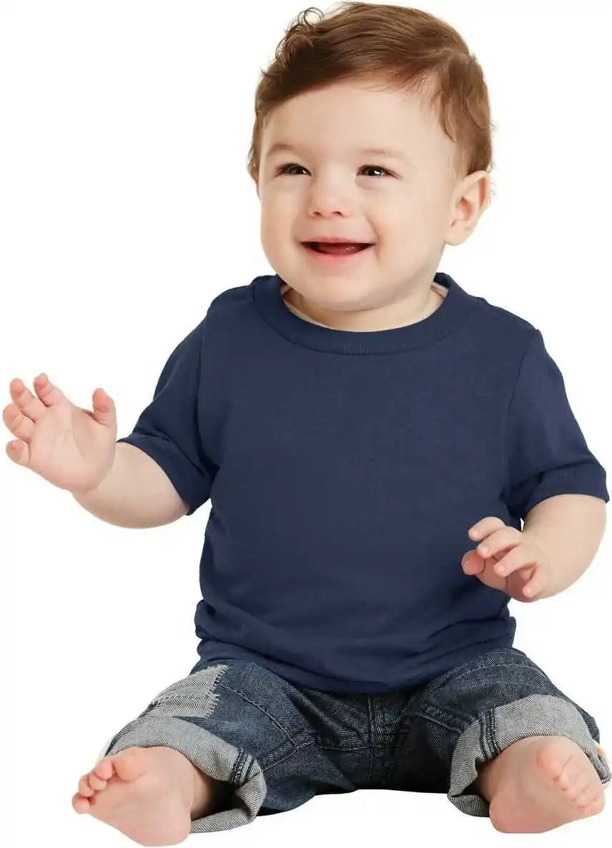 Port &amp; Company Car54i Infant Core Cotton Tee Navy