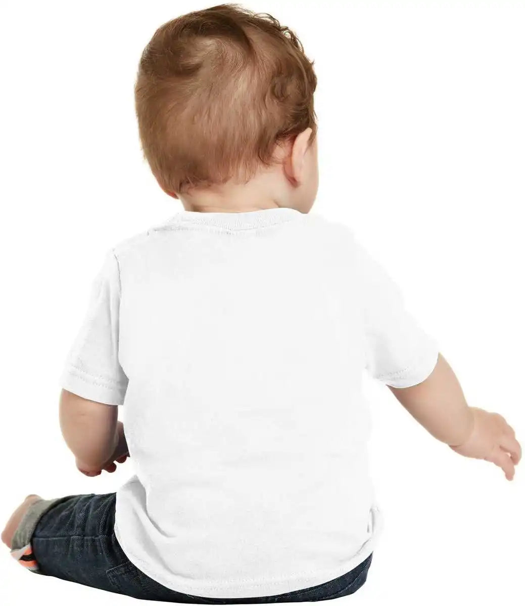 Port &amp; Company Car54i Infant Core Cotton Tee White