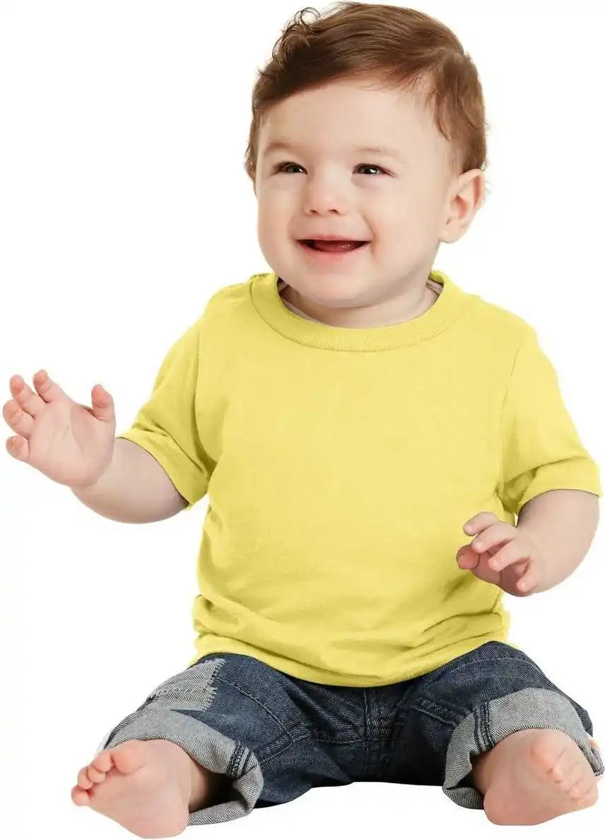 Port &amp; Company Car54i Infant Core Cotton Tee Yellow