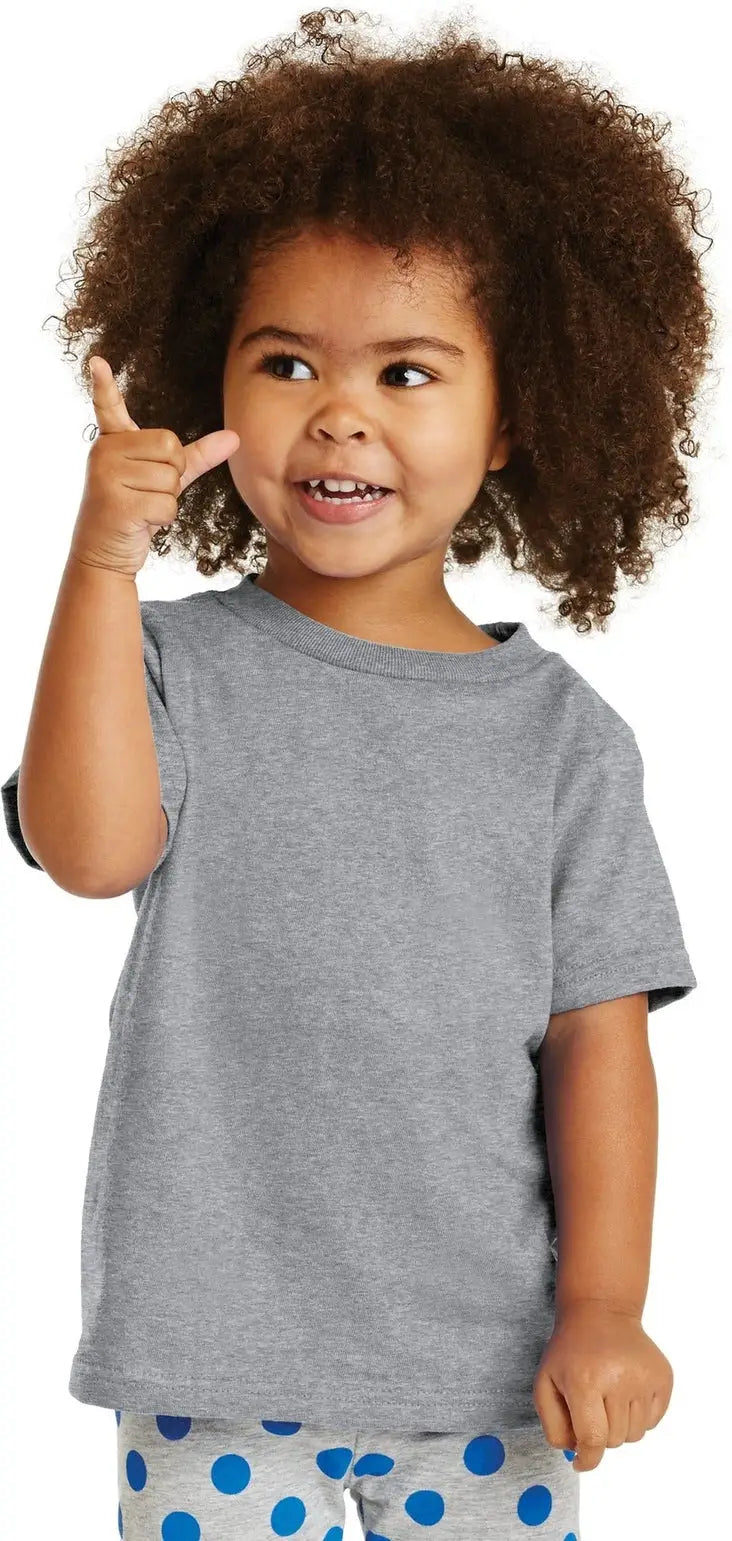 Port & Company Car54t co Toddler Core Cotton Tee - Athletic Heather - 2