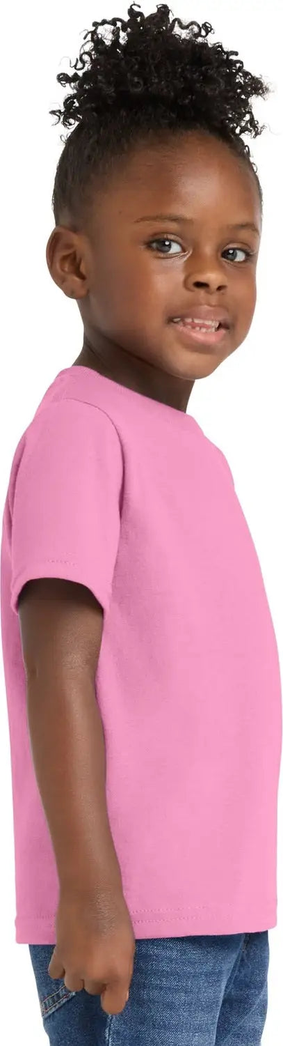Port & Company Car54t co Toddler Core Cotton Tee - Candy Pink