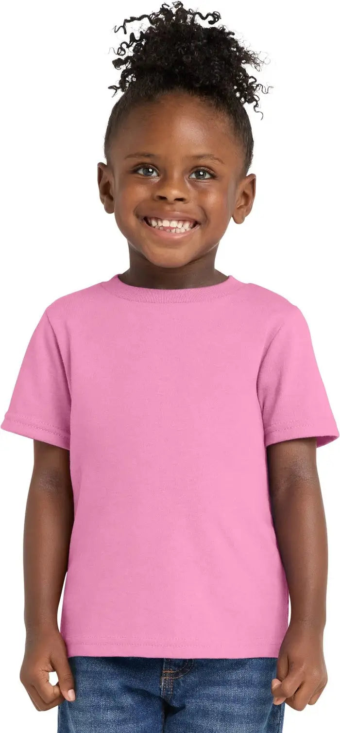 Port & Company Car54t co Toddler Core Cotton Tee - Candy Pink