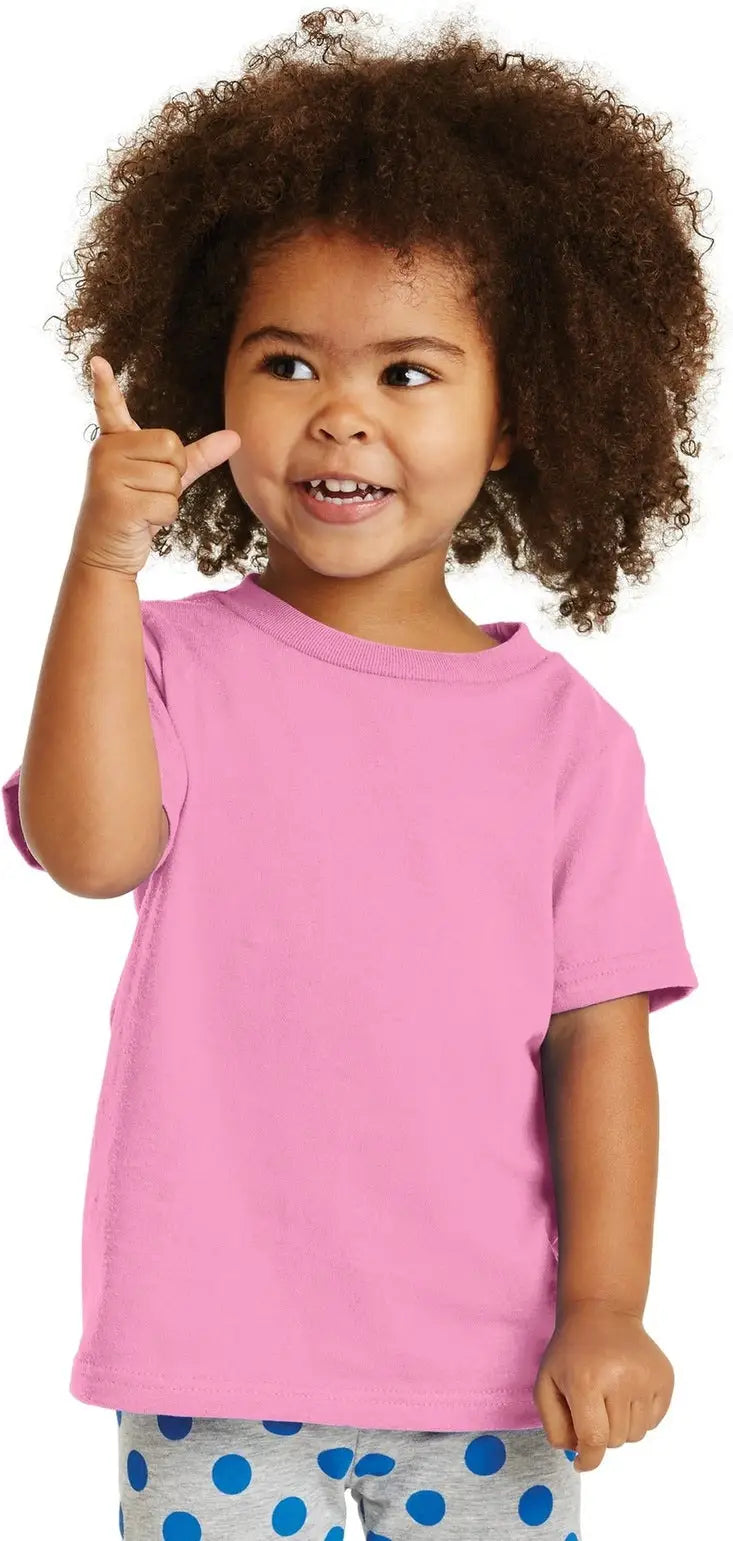 Port & Company Car54t co Toddler Core Cotton Tee - Candy Pink