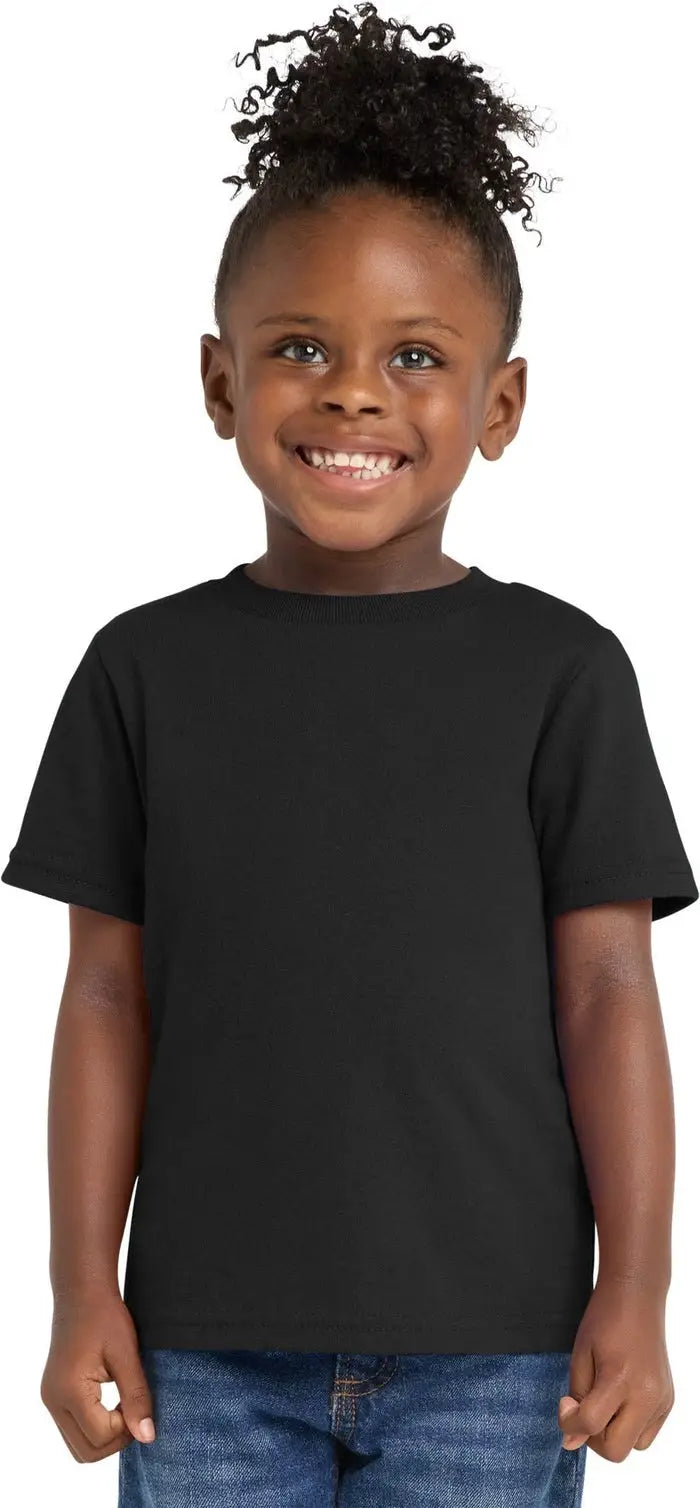 Port & Company Car54t co Toddler Core Cotton Tee - Jet Black