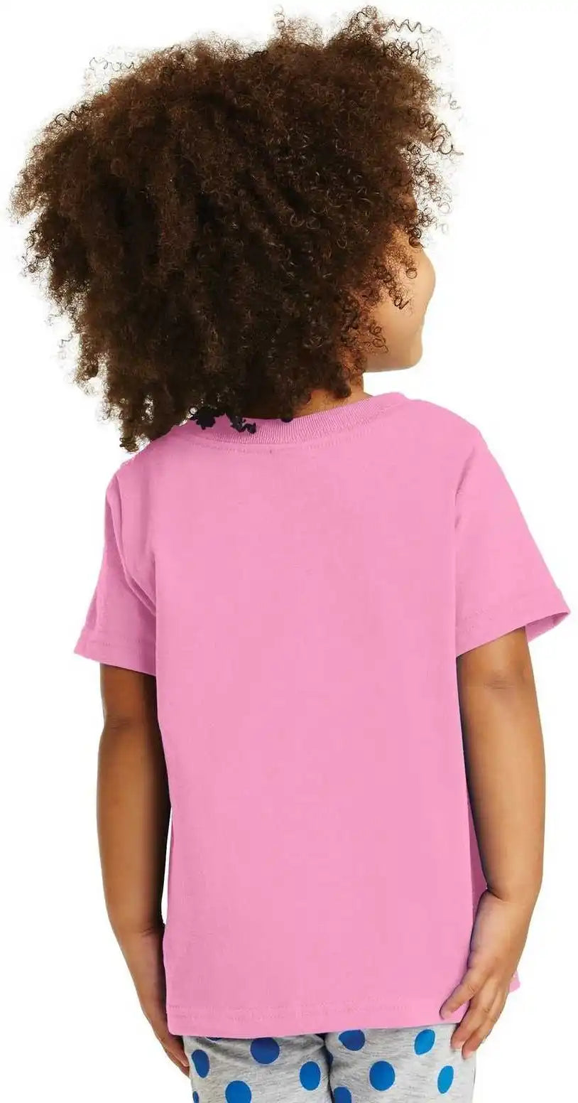 Port &amp; Company Car54t Toddler Core Cotton Tee - Candy Pink