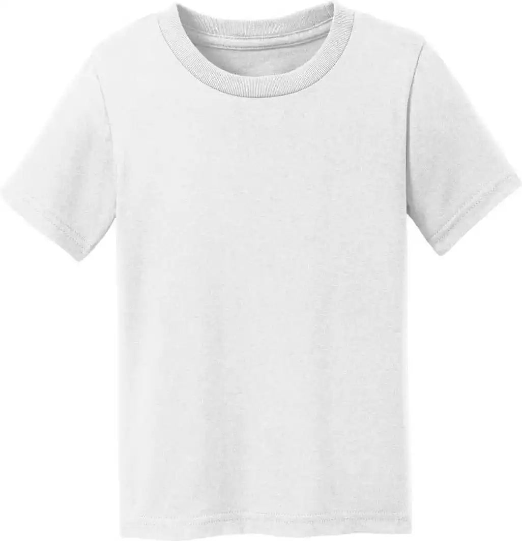 Port &amp; Company Car54t Toddler Core Cotton Tee White