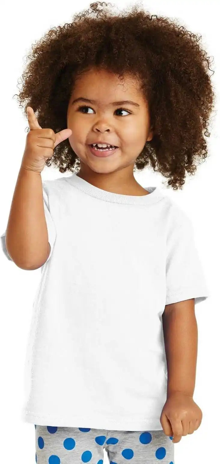 Port & Company Car54t Toddler Core Cotton Tee - White