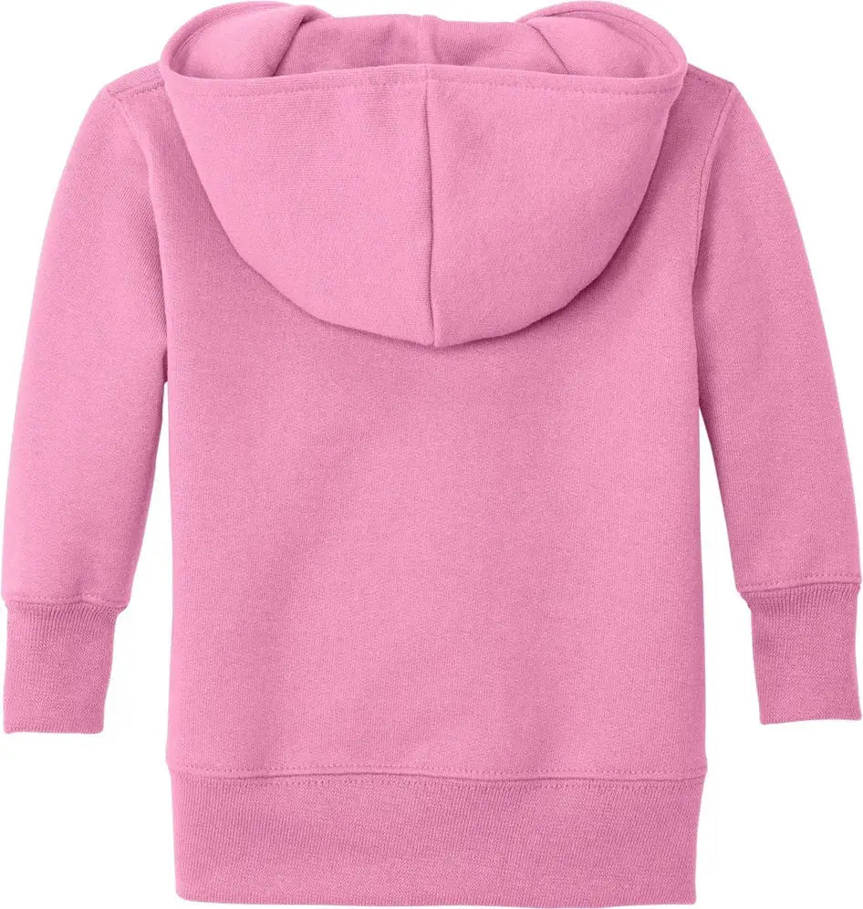 Port & Company Car78izh co Infant Core Fleece Full-zip Hooded Sweatshirt - Candy Pink