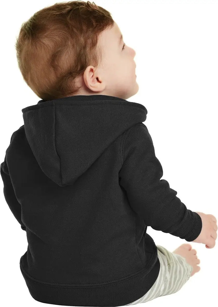 Port & Company Car78izh co Infant Core Fleece Full-zip Hooded Sweatshirt - Jet Black
