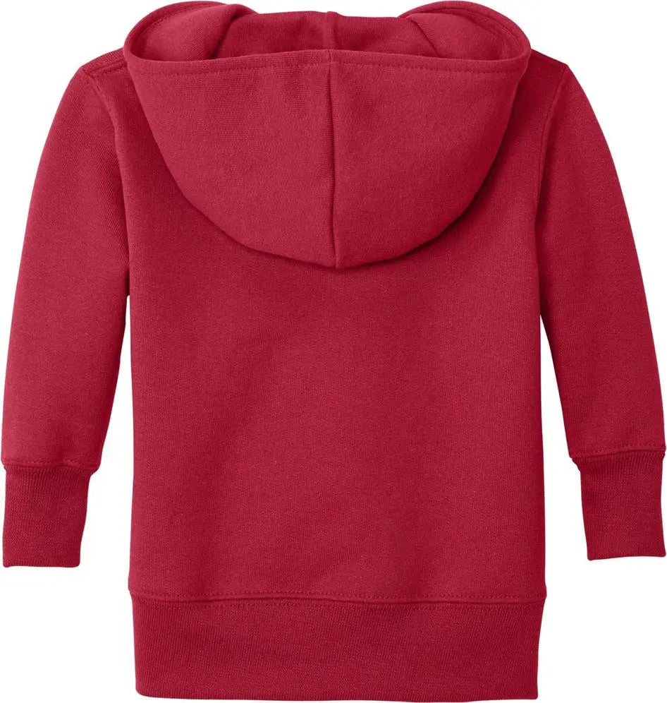 Port & Company Car78izh co Infant Core Fleece Full-zip Hooded Sweatshirt - Red