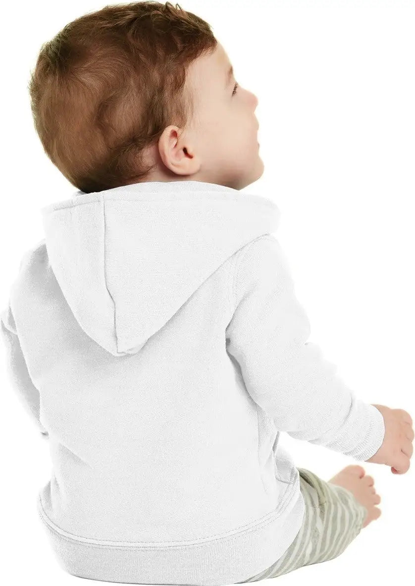 Port & Company Car78izh co Infant Core Fleece Full-zip Hooded Sweatshirt - White