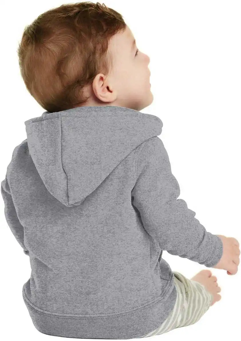 Port & Company Car78izh Infant Core Fleece Full-zip Hooded Sweatshirt - Athletic Heather