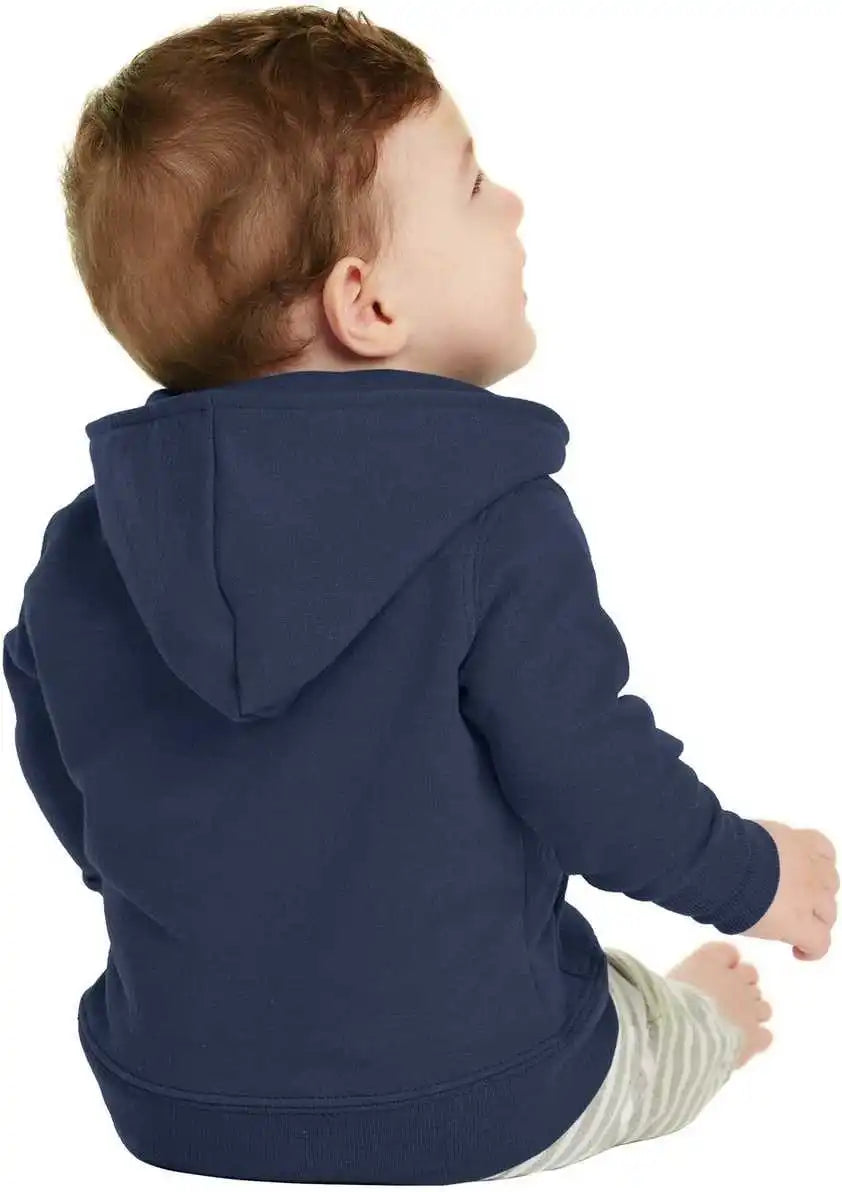 Port & Company Car78izh Infant Core Fleece Full-zip Hooded Sweatshirt - Navy