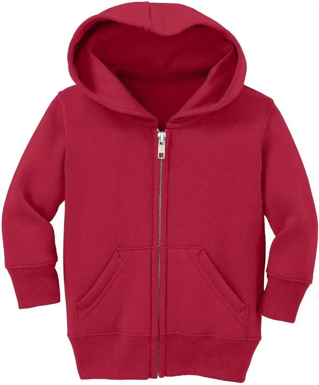 Port & Company Car78izh Infant Core Fleece Full-zip Hooded Sweatshirt - Red