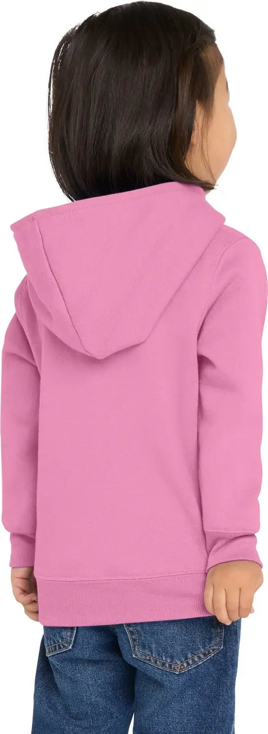Port & Company Car78th co Toddler Core Fleece Pullover Hooded Sweatshirt - Candy Pink