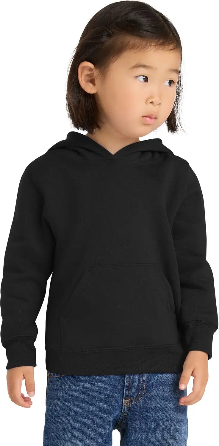 Port & Company Car78th co Toddler Core Fleece Pullover Hooded Sweatshirt - Jet Black