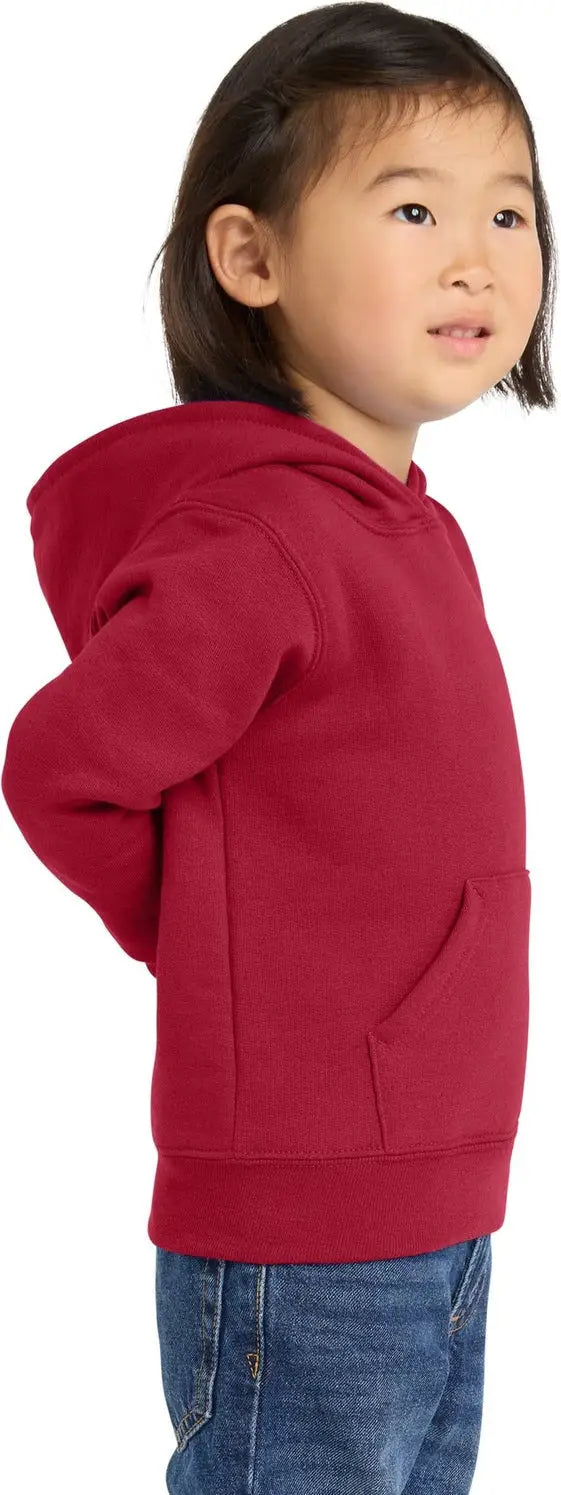 Port & Company Car78th co Toddler Core Fleece Pullover Hooded Sweatshirt - Red
