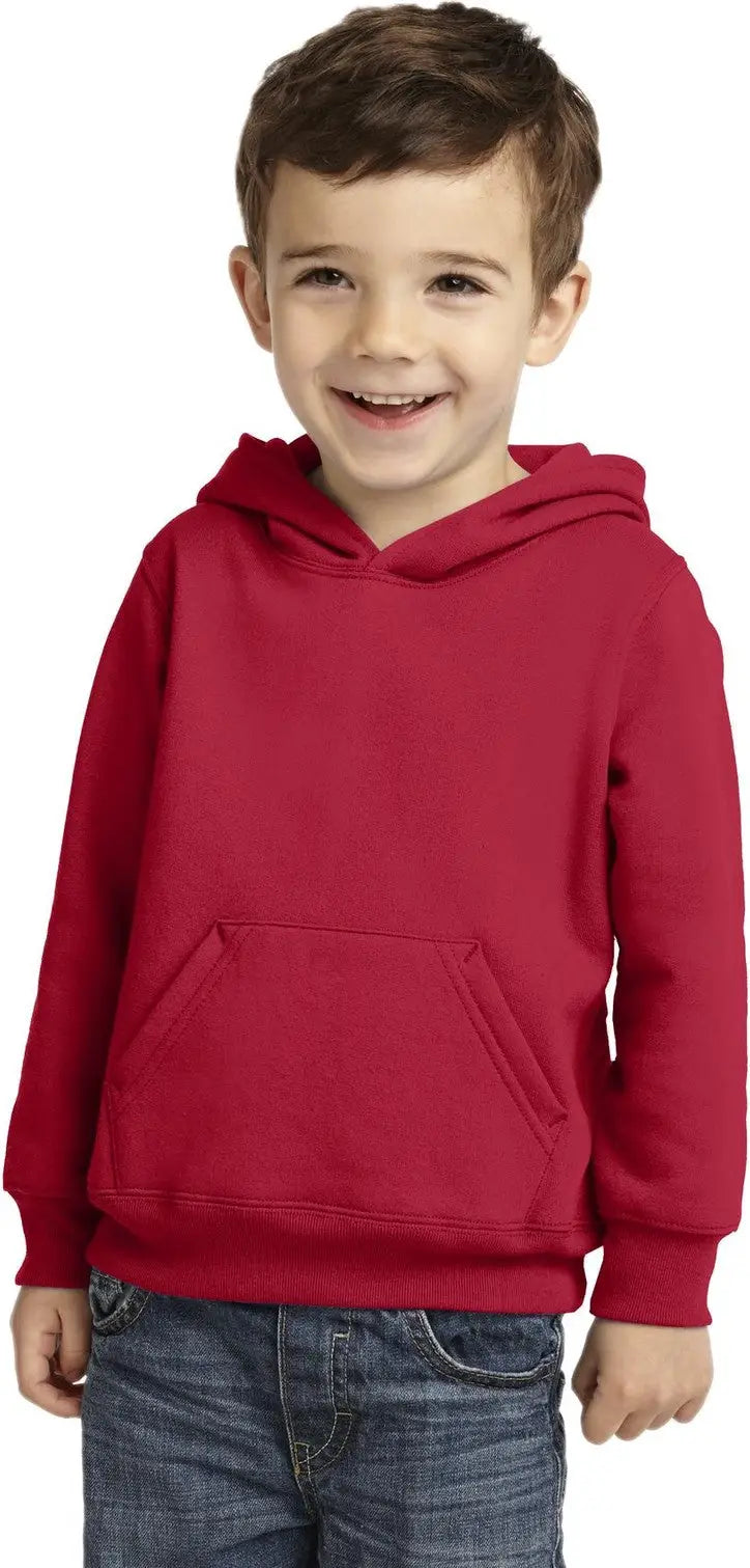 Port & Company Car78th co Toddler Core Fleece Pullover Hooded Sweatshirt - Red - 2
