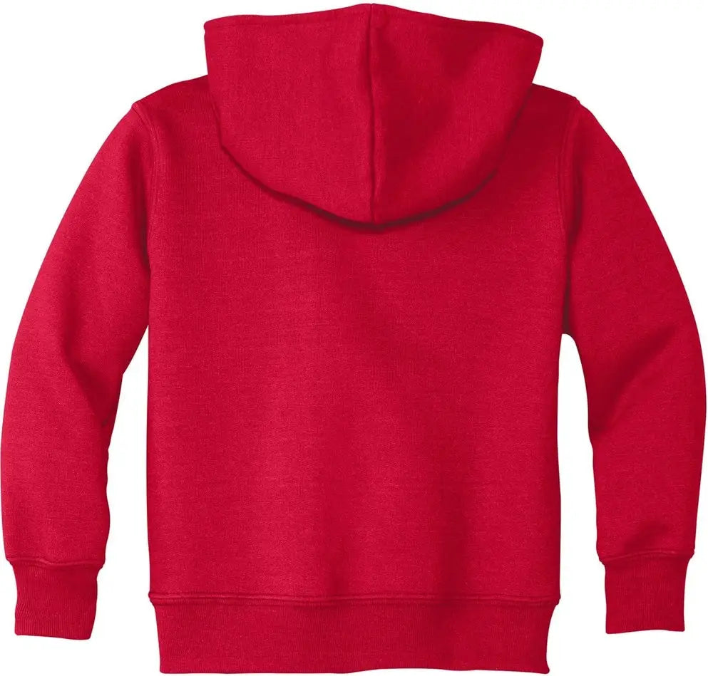 Port & Company Car78th co Toddler Core Fleece Pullover Hooded Sweatshirt - Red - 2