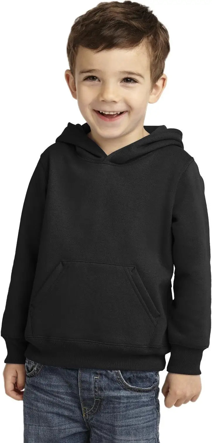 Port & Company Car78th co Toddler Core Fleece Pullover Hooded Sweatshirt - Jet Black - 2