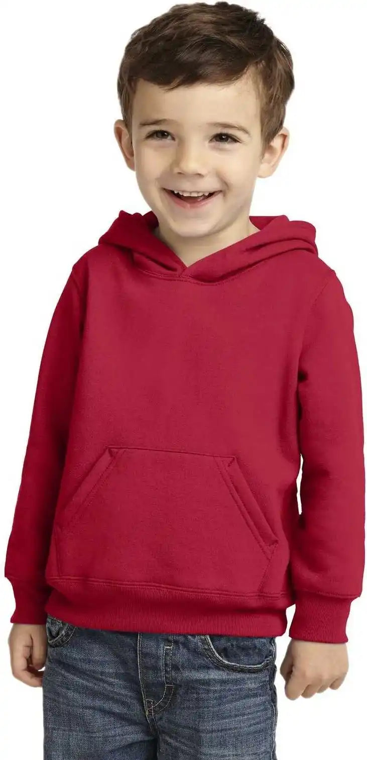 Port & Company Car78th Toddler Core Fleece Pullover Hooded Sweatshirt - Red