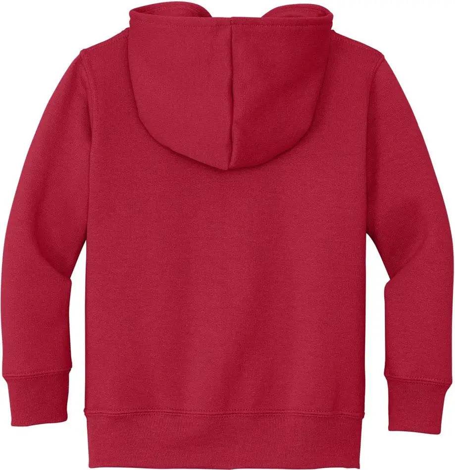 Port & Company Car78tzh co Toddler Core Fleece Full-zip Hooded Sweatshirt - Red
