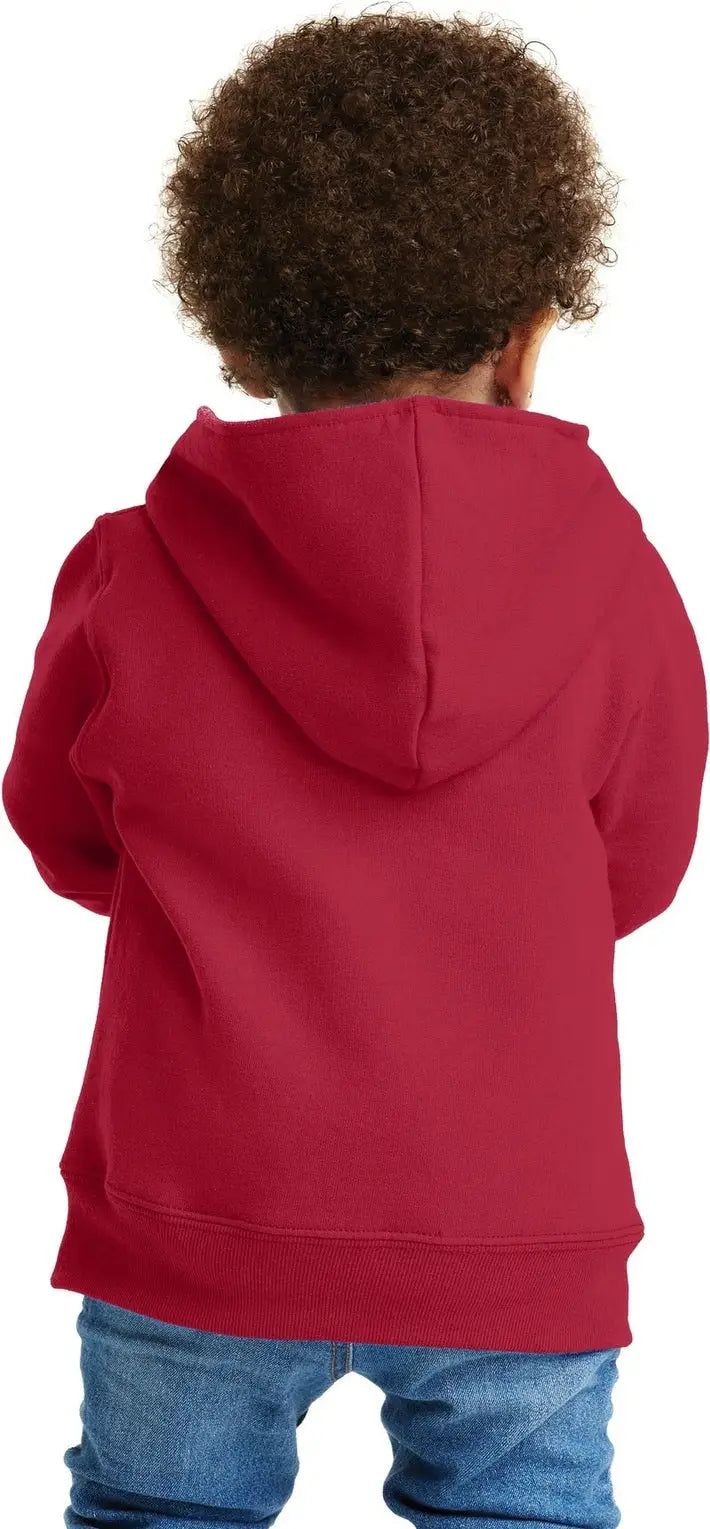 Port & Company Car78tzh co Toddler Core Fleece Full-zip Hooded Sweatshirt - Red