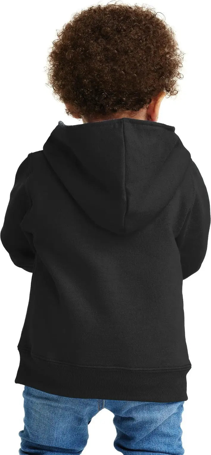 Port & Company Car78tzh co Toddler Core Fleece Full-zip Hooded Sweatshirt - Jet Black