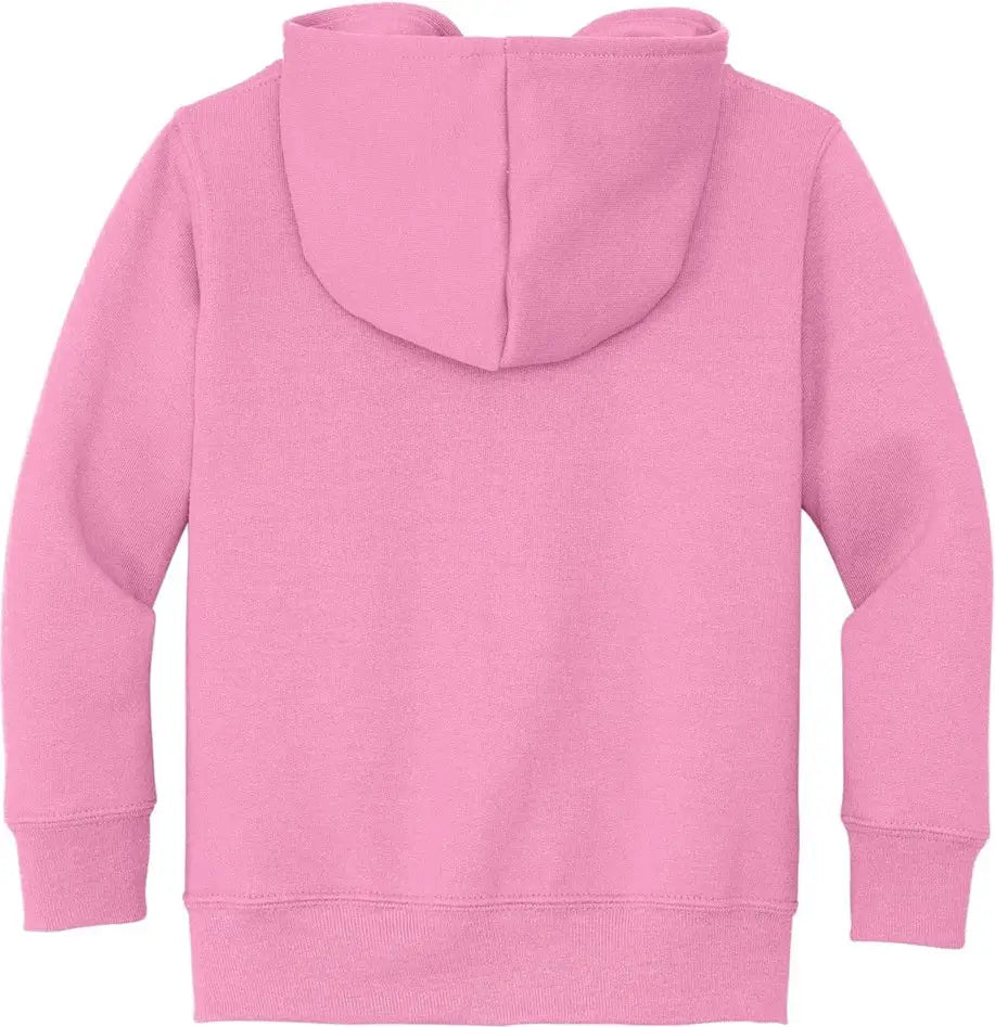 Port & Company Car78tzh co Toddler Core Fleece Full-zip Hooded Sweatshirt - Candy Pink