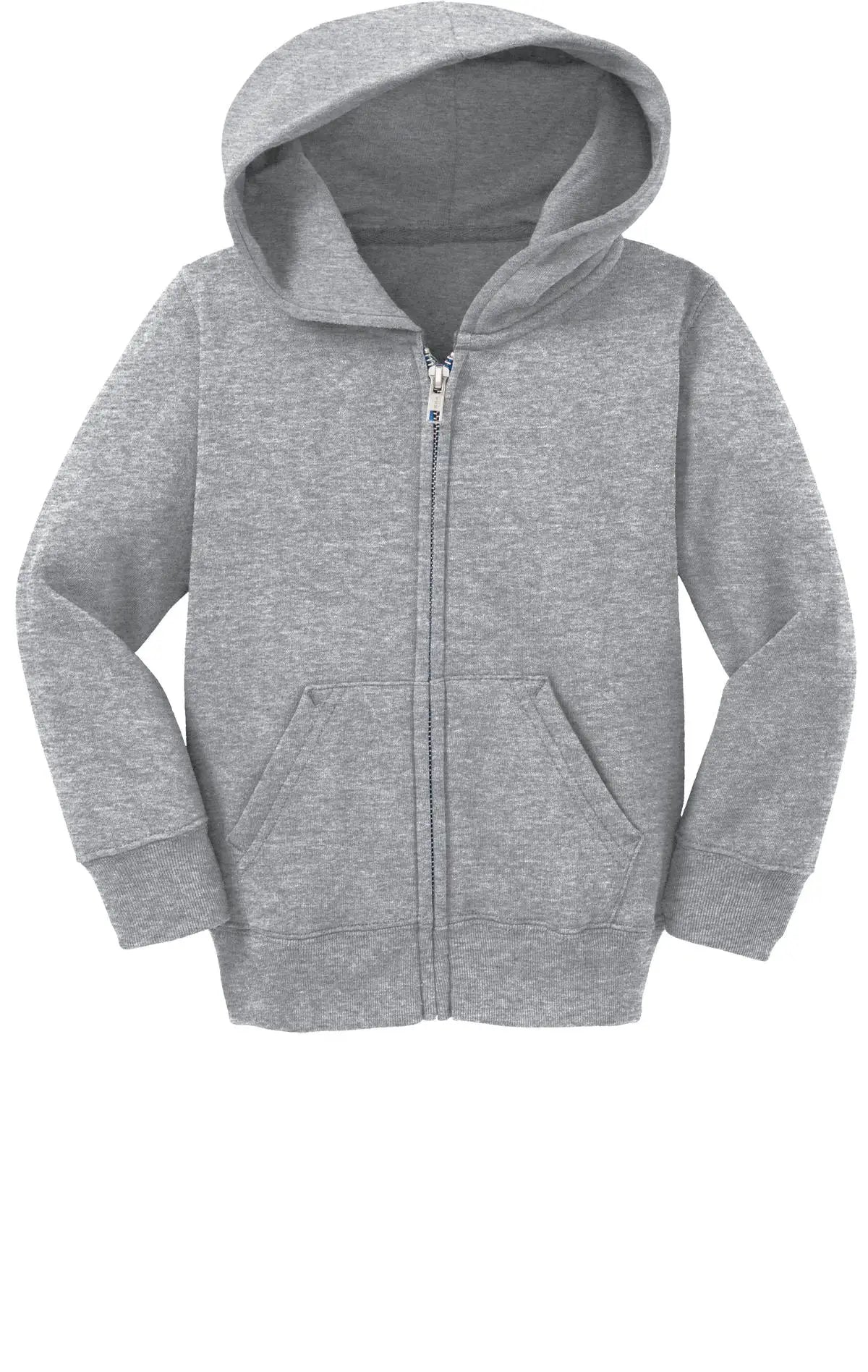 Port & Company Car78tzh co Toddler Core Fleece Full-zip Hooded Sweatshirt - Athletic Heather