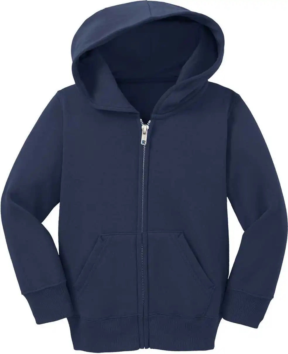 Port & Company Car78tzh Toddler Core Fleece Full-zip Hooded Sweatshirt - Red