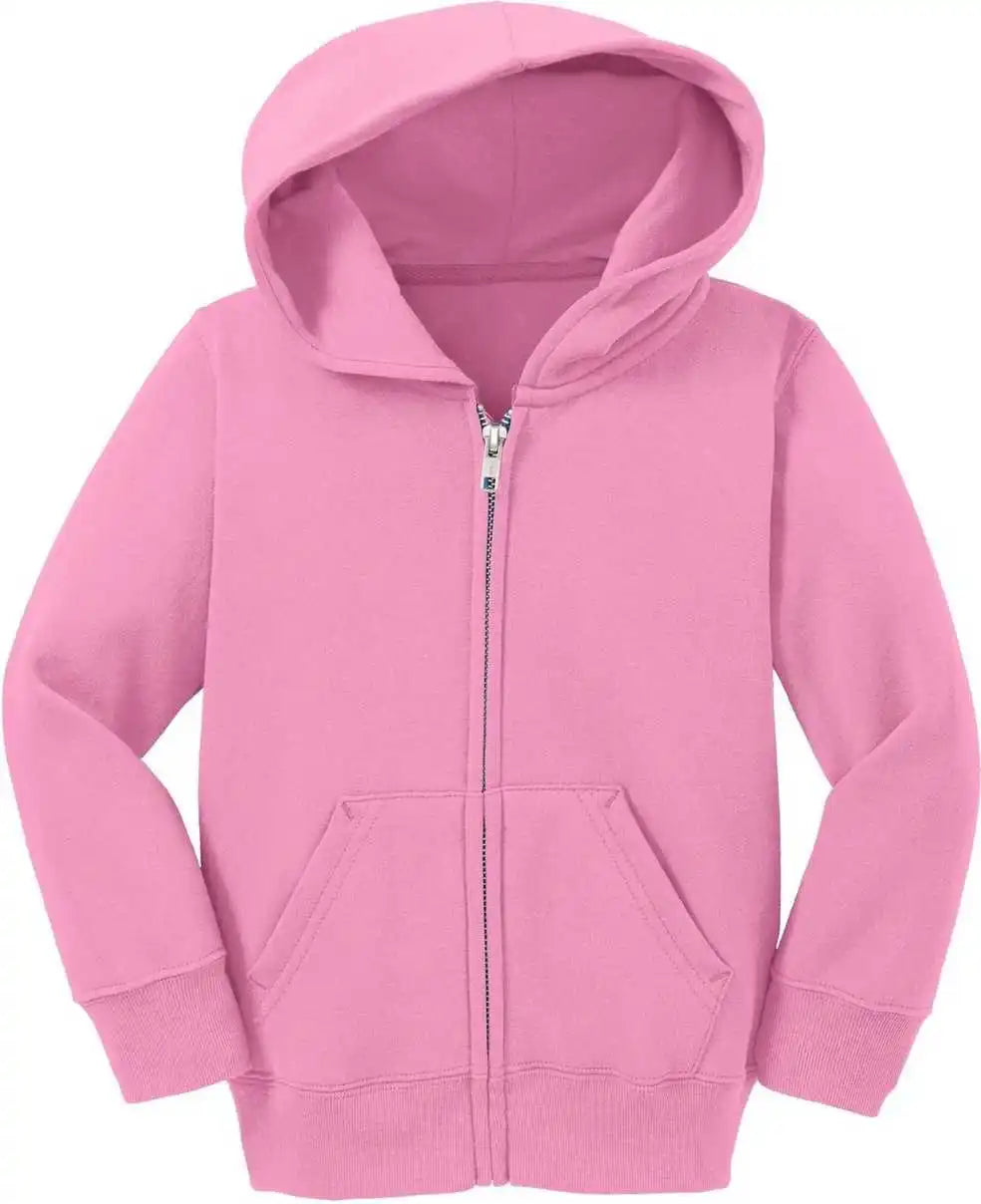 Port & Company Car78tzh Toddler Core Fleece Full-zip Hooded Sweatshirt - Jet Black