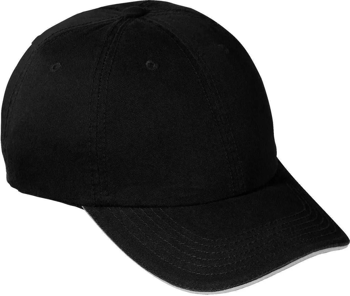 Port & Company Cp79 Fashion Visor - Black White - one Size Fits Most