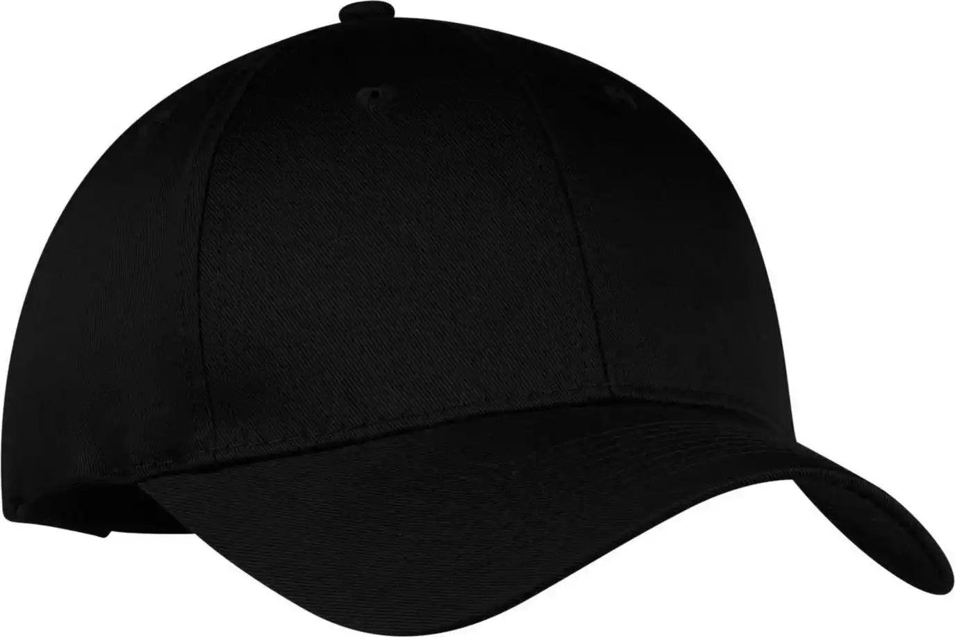 Port & Company Cp80 Companysix-panel Twill Cap - Black - one Size Fits Most