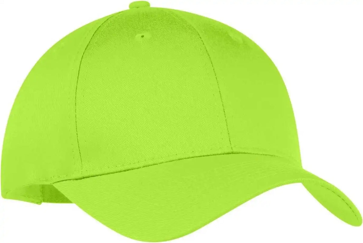 Port & Company Cp80 Companysix Panel Twill Cap Lime / one Size Fits Most