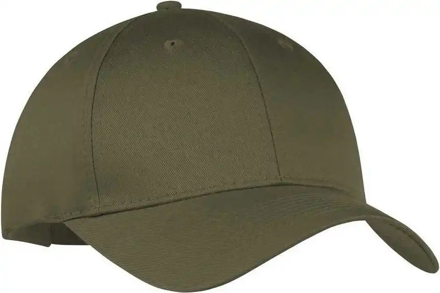 Port &amp; Company Cp80 Companysix Panel Twill Cap Olive Drab Green / one Size Fits Most