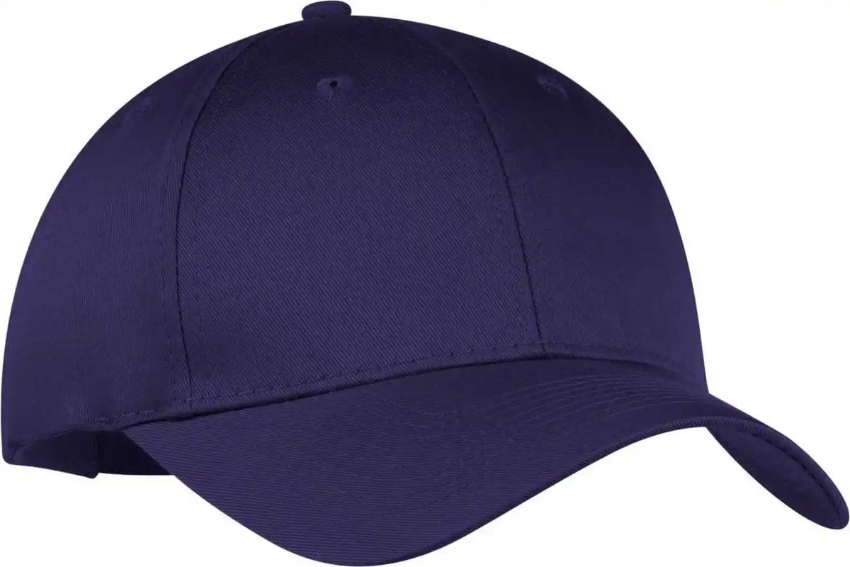 Port &amp; Company Cp80 Companysix Panel Twill Cap Purple / one Size Fits Most