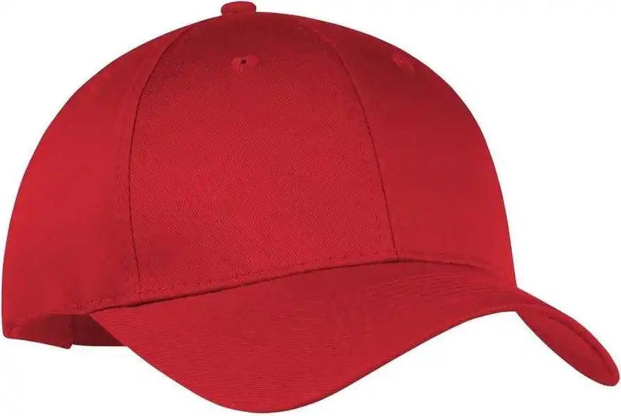 Port & Company Cp80 Companysix-panel Twill Cap - True Red - one Size Fits Most