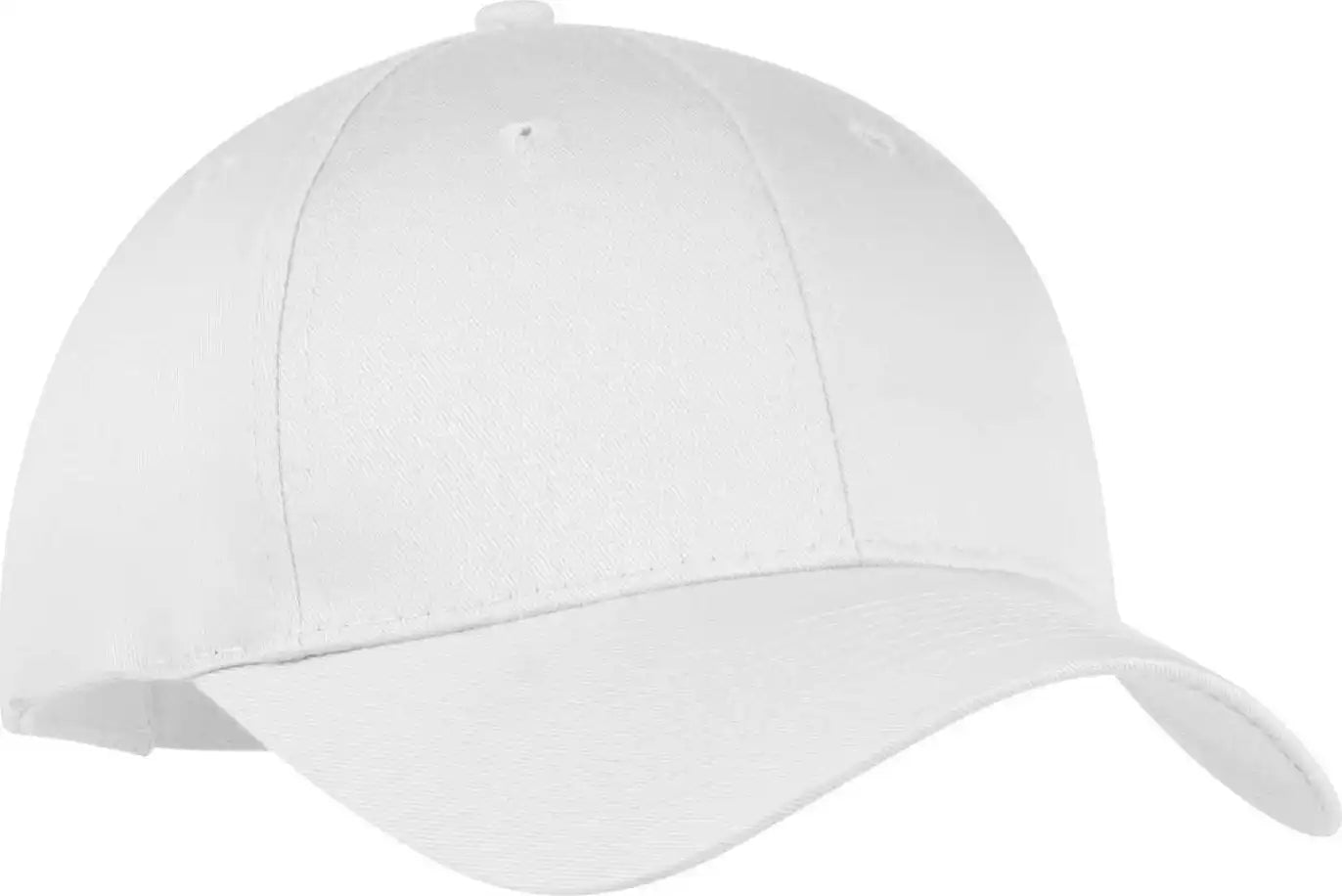 Port & Company Cp80 Companysix-panel Twill Cap - White - one Size Fits Most