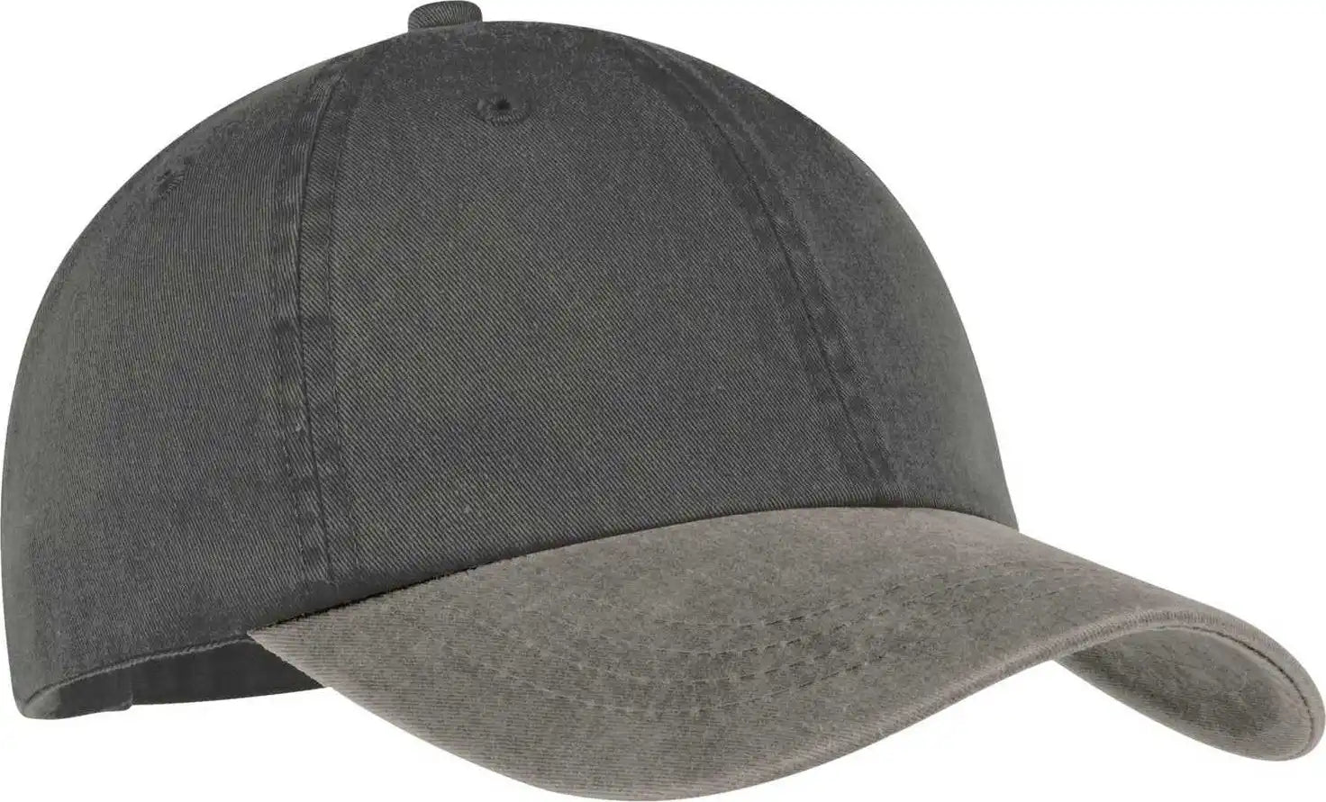Port & Company Cp83 Two Tone Pigment Dyed Cap Black Pebble Dark Gray / one Size Fits Most