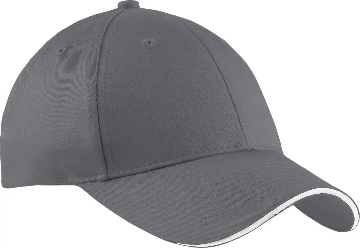 Port & Company Cp85 Companysandwich Bill Cap Charcoal White Dark Gray / one Size Fits Most