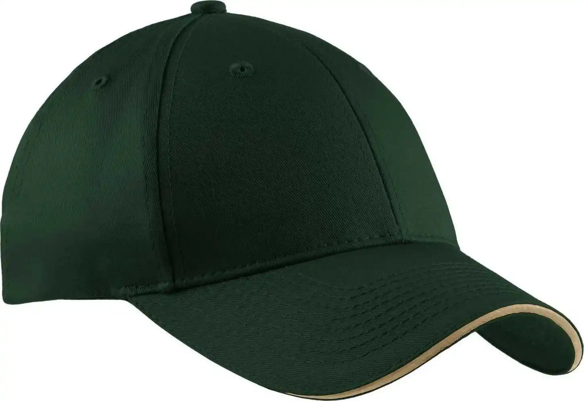 Port &amp; Company Cp85 Companysandwich Bill Cap - Hunter Khaki - Forest / one Size Fits Most