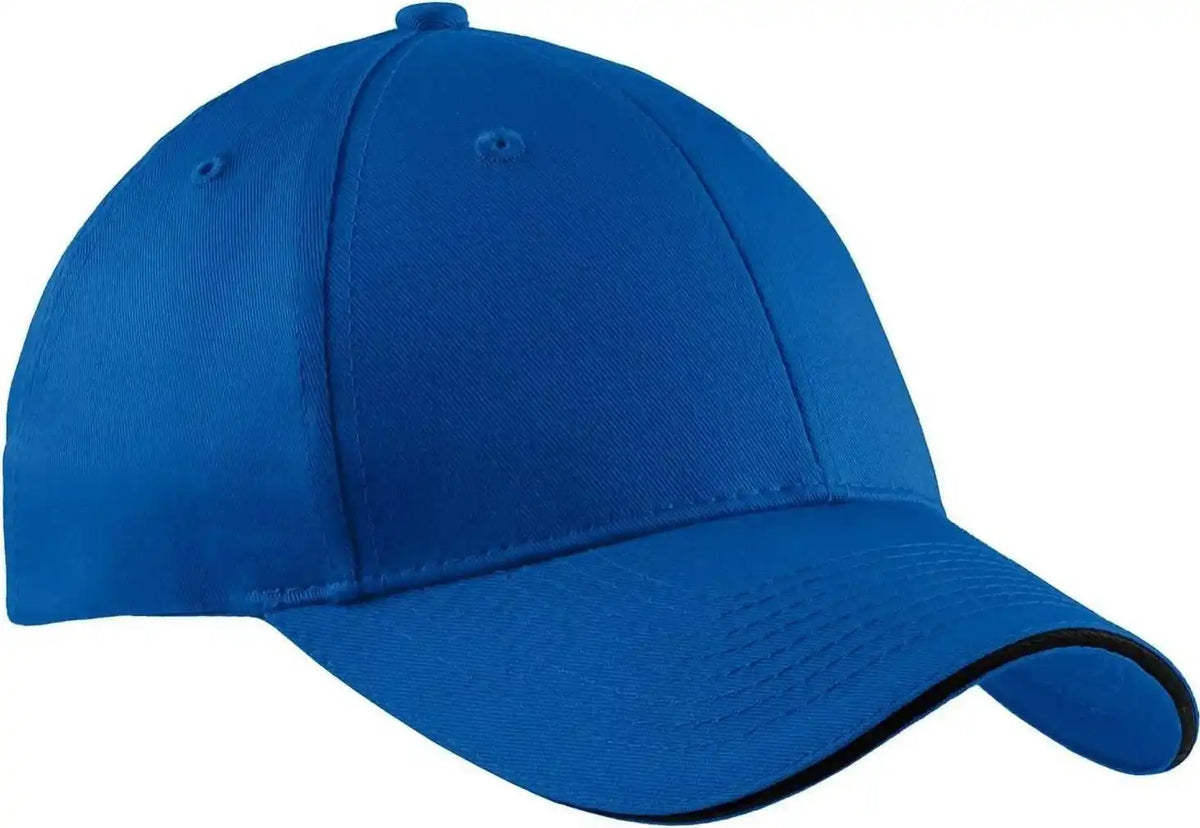 Port &amp; Company Cp85 Companysandwich Bill Cap Royal Black / one Size Fits Most